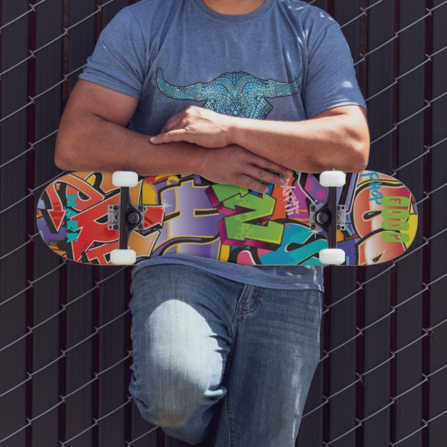 Skateboard Graffiti Stil med Namn (Utomhus 3)