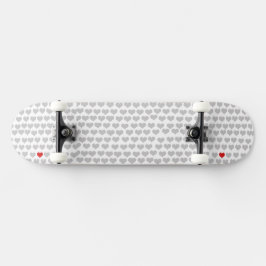 Skateboard - Grått Hearts Red Heart