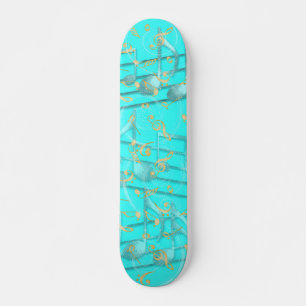 Skateboard-grått-musik noter mini skateboard bräda 18,5 cm