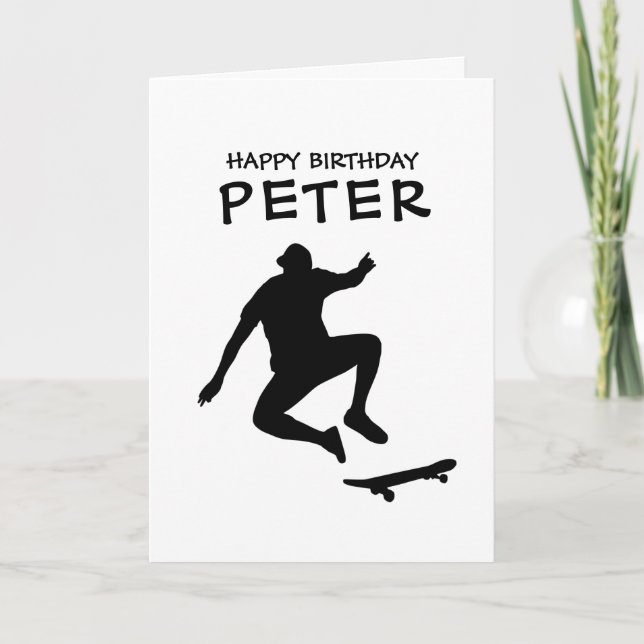 SKATEBOARD GRATTIS PÅ FÖDELSEDAGEN FRIEND Card Kort (Framsida)