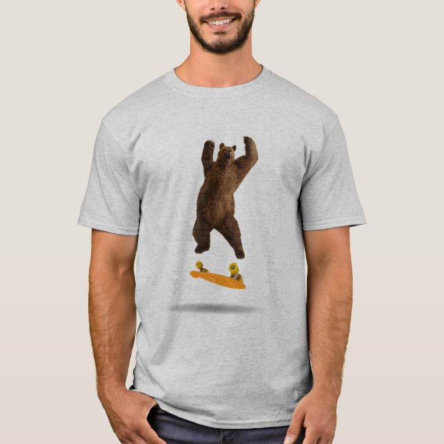 Skateboard Grizzly T Shirt (Framsida)