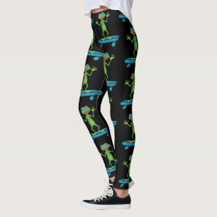 Skateboard Groda Roligt Skateboard Djurälskare Leggings