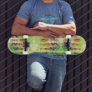 Skateboard grönt Patch Rand