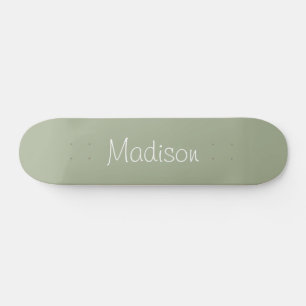 Skateboard Grönt Solid Färg Personlig