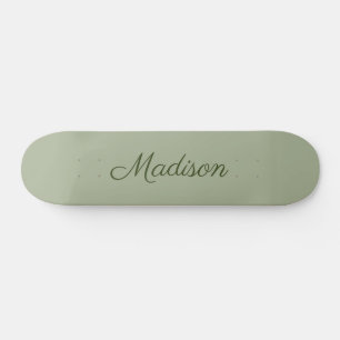 Skateboard Grönt Solid Färg Personlig