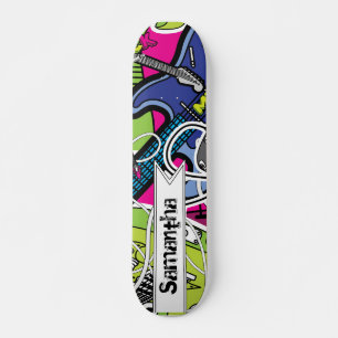 Skateboard Guitar Rock musik Star Old school