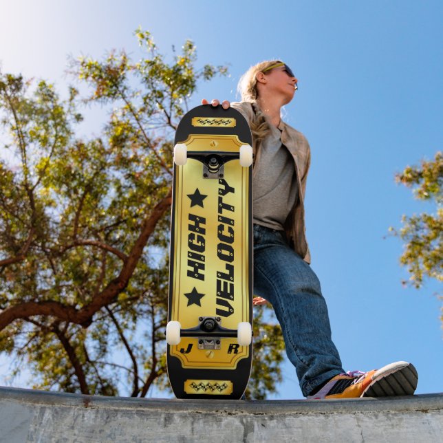 Skateboard guld/Black Monogrammed "High Velocity" (Utomhus 1)