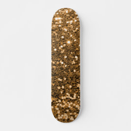Skateboard guld Glitter