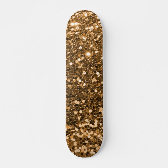 Skateboard guld Glitter (Framsida)