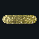 Skateboard guld Glitter<br><div class="desc">Skapa en egen anpassningsbar-skateboard med egen bilder och egen text.</div>