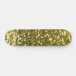 Skateboard guld Glitter