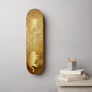 Skateboard Guld Lejon personlig