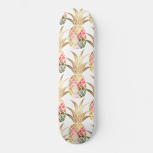 Skateboard Guld Pineapple Mönster