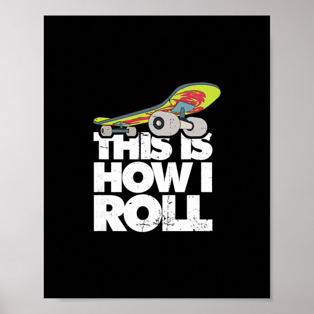 Skateboard Halvpipe-trick - Extremsporter Skateb Poster (Framsidan)