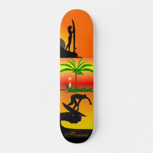 Skateboard handflatan Träd