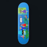 Skateboard Handflatan Vår Cocktail Party<br><div class="desc">Skateboard Handflatan Cocktail Party är en kitschistisk sofistikering på sitt mest fantastiska sätt! 1960-talets minimalistiska konstdesign i stil har en modern stenkamin i mitten av århundradet i en blå nyans som perfekt koordinerar den ljusa kobolten i resten av vardagsrummet. Man kan se en spektakulär syn på den tropiska bakgården genom...</div>