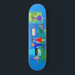 Skateboard Handflatan Vår Cocktail Party<br><div class="desc">Skateboard Handflatan Cocktail Party är en kitschistisk sofistikering på sitt mest fantastiska sätt! 1960-talets minimalistiska konstdesign i stil har en modern stenkamin i mitten av århundradet i en blå nyans som perfekt koordinerar den ljusa kobolten i resten av vardagsrummet. Man kan se en spektakulär syn på den tropiska bakgården genom...</div>