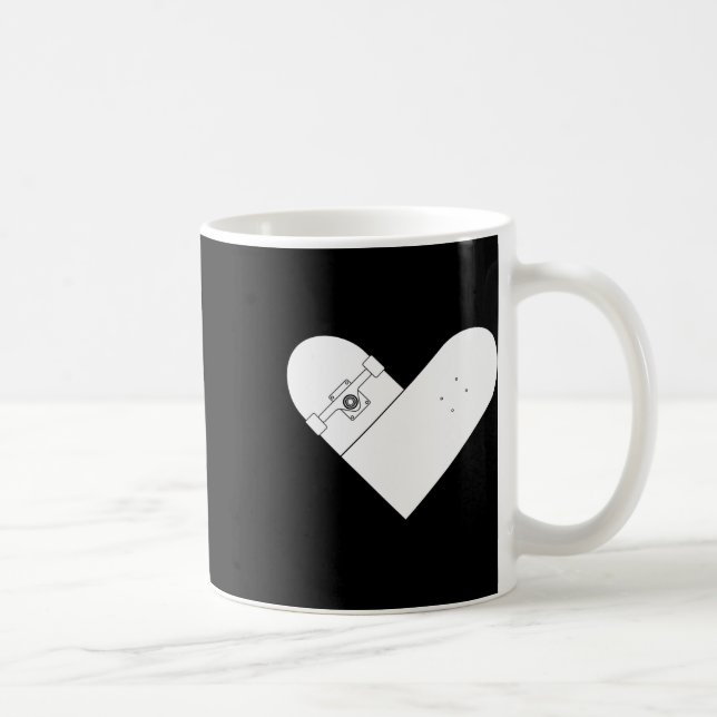Skateboard Heart - Glad vecka med skateboard Kaffemugg (Höger)