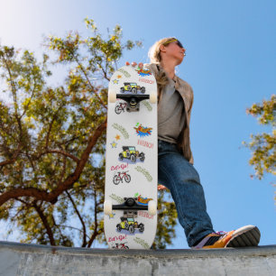 Skateboard Hero Bicycle Car Airplan