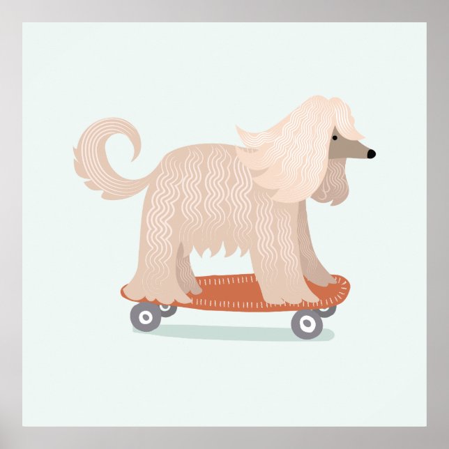 Skateboard Hund Väggkonst (Framsidan)