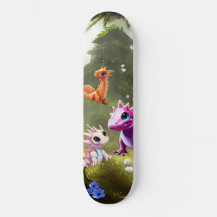 Skateboard i Cute Dinosaur-djungeln