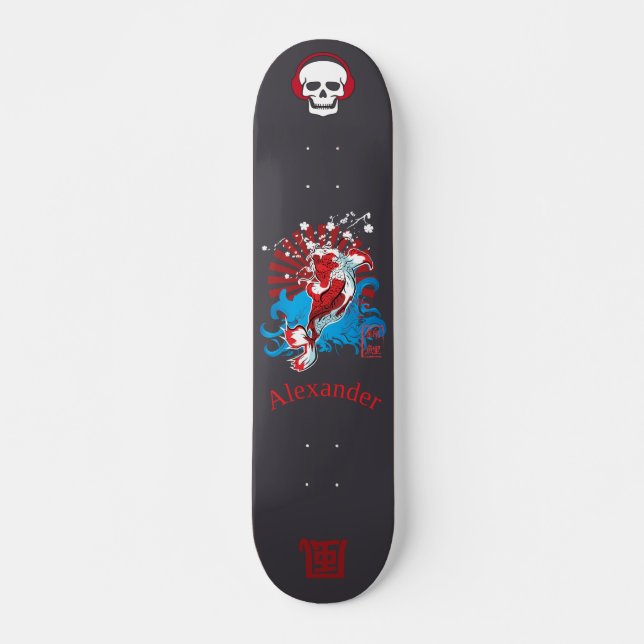 Skateboard japansk stil med anagram 風 anpassningsb (Framsida)