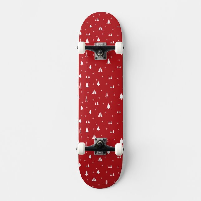 Skateboard julgranar och Snöflingor (Framsida)