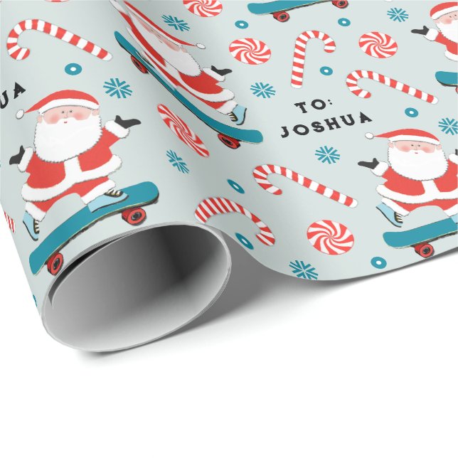 Skateboard julklappspresentinsvepningspapper presentpapper (Rullad Hörn)