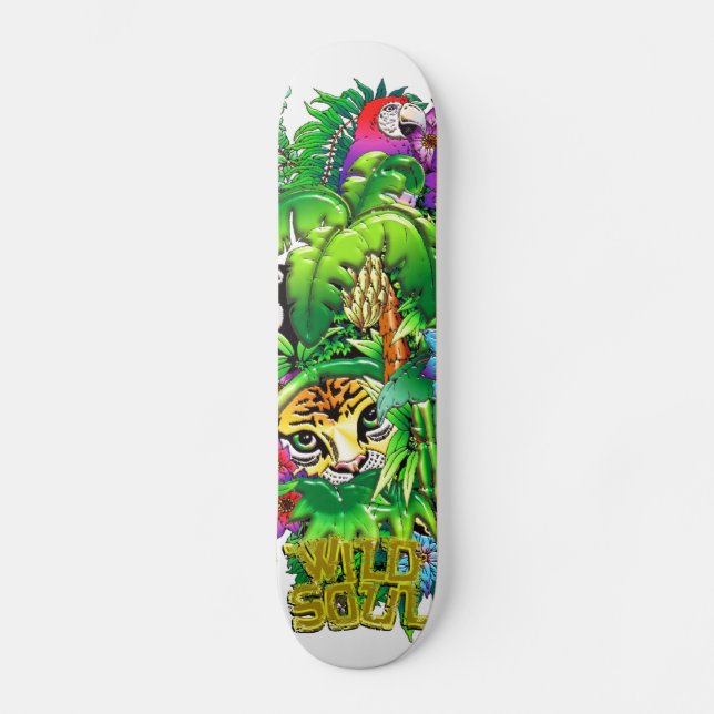Skateboard Jungle Vilda djur och Plants (Framsida)