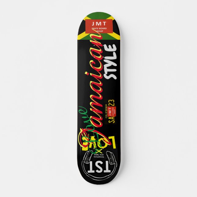 Skateboard kärlek JAMAICAN STIL, 7 ¾ tum Deck (Framsida)
