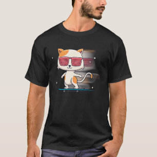 Skateboard Kat Kitten Animal Owner T Shirt