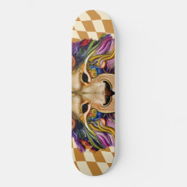 Skateboard kontrollerad Retro Golden Rainbow Lejon