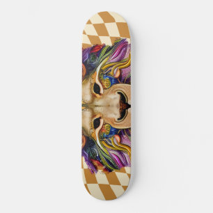 Skateboard kontrollerad Retro Golden Rainbow Lejon
