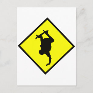 Skateboard-korsningssignal Vykort