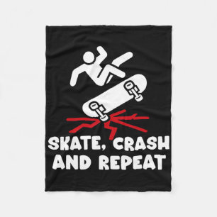 Skateboard Krasch Olycka Överlevande Bli Bättre Sk Fleecefilt