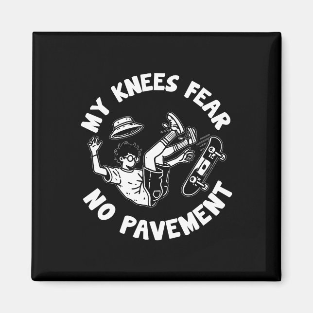 Skateboard Krasch Olycka Överlevande Bli Bättre Sk Magnet (Framsidan)