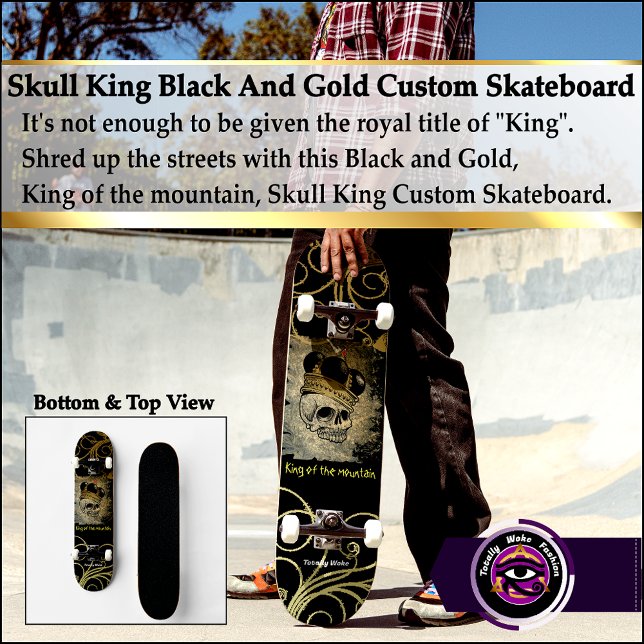 Skateboard Kung Black och Guld Anpassningsbar (Skapare uppladdad)