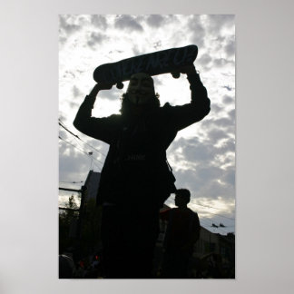 Skateboard Kung Poster