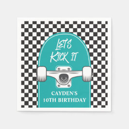 Skateboard Låt oss Kick it Birth Day Pappersservett