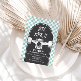 Skateboard Låt oss Sparka den vid födelsedag Inbjudningar