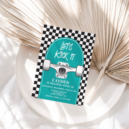 Skateboard Låt oss Sparka den vid födelsedag Inbjudningar