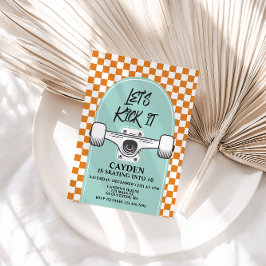 Skateboard Låt oss Sparka den vid födelsedag Inbjudningar