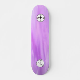 Skateboard Lila Compass & Karta