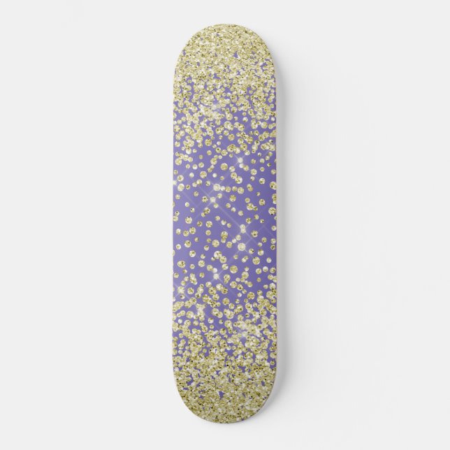 Skateboard lila Gnistra Glitter (Framsida)