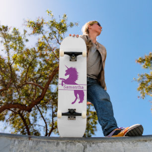 Skateboard Lila Unicorn