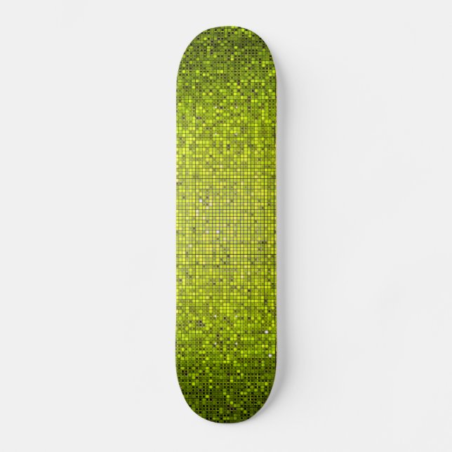 Skateboard Lime Glitter Sequin Disco Glitz Comp Sk (Framsida)