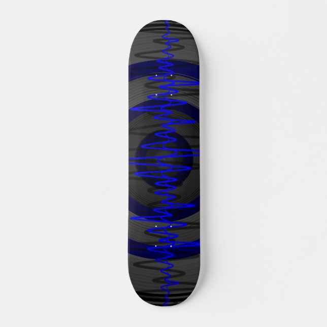 Skateboard Ljud Blue Mörk Bräda 19,5 Cm (Framsida)