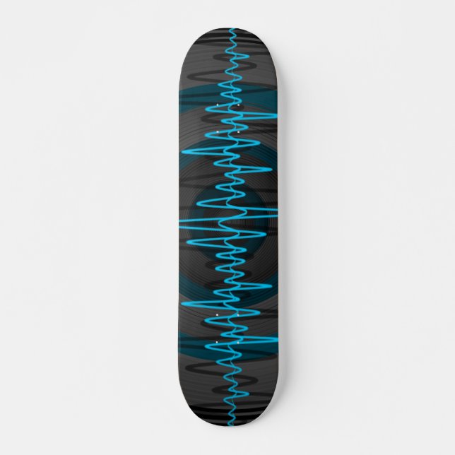 Skateboard Ljud Light Blue Mörk Bräda 20 Cm (Framsida)