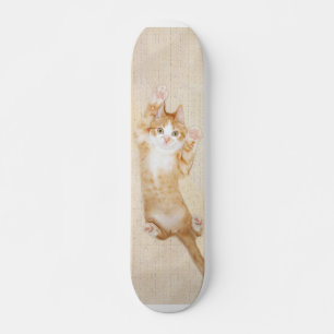 Skateboard lycklig kattunge bräda 20,5 cm