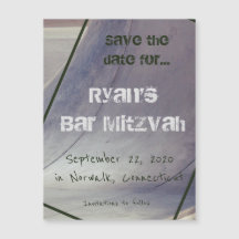 Skateboard Magnetic Save Date Card